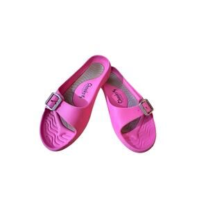 TONY LITTLE Cheeks Pink Exercise Sandal Slides “Incline Technology” sz 6